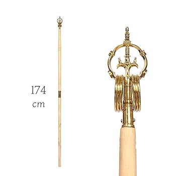 錫杖 仏教 仏具 Amazon｜仏壇屋 滝田商店 鳴金錫杖 小型(長さ28cm)◇密教で使